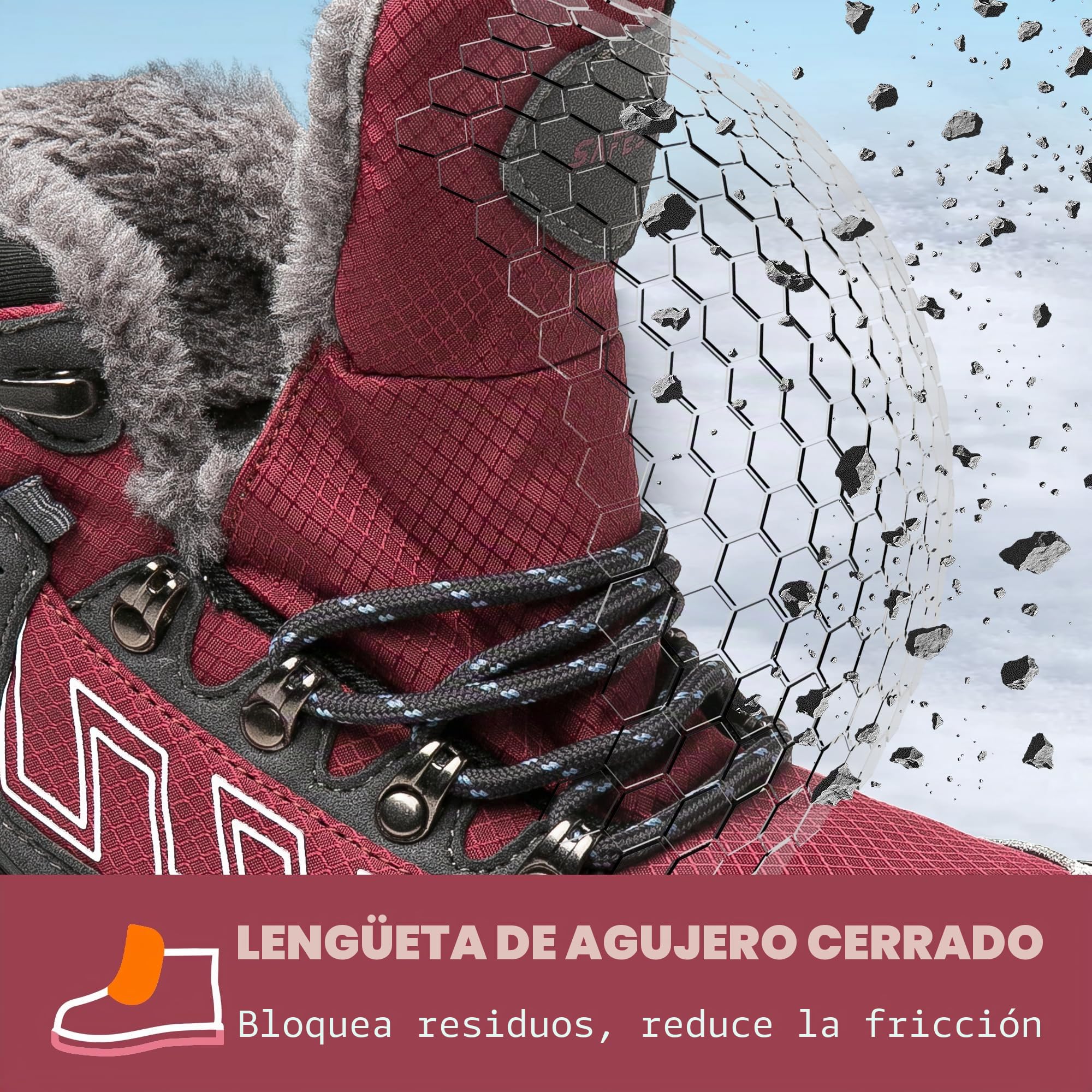 KOIFISH Botas de seguridad para Hombre Mujer Invierno Impermeable Zapatos de Seguridad Punta Compuesta Antideslizante Antiestático Botas de Trabajo con Forro Térmico