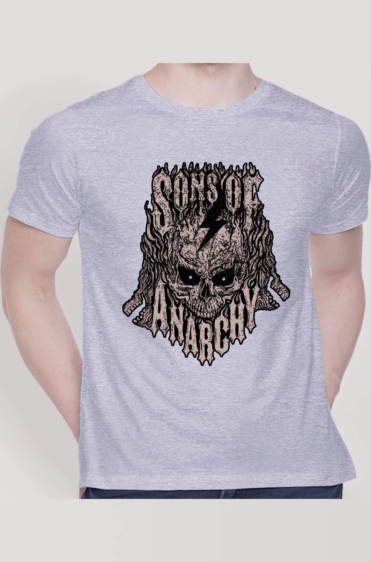 Graphic Printed T-Shirt for Unisex Sons of Anarchy Tshirt | Casual Half Sleeve Round Neck T-Shirt | 100% Cotton | D00884-9