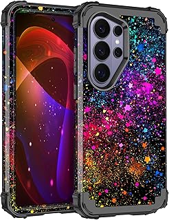 Miqala for Galaxy S26 Ultra Case,Glow in The Dark Three Layer Heavy Duty Shockproof Protection Hard Plastic Bumper+Soft Silicone Protective Case for Samsung Galaxy S26 Ultra 5G,Colorful Sky