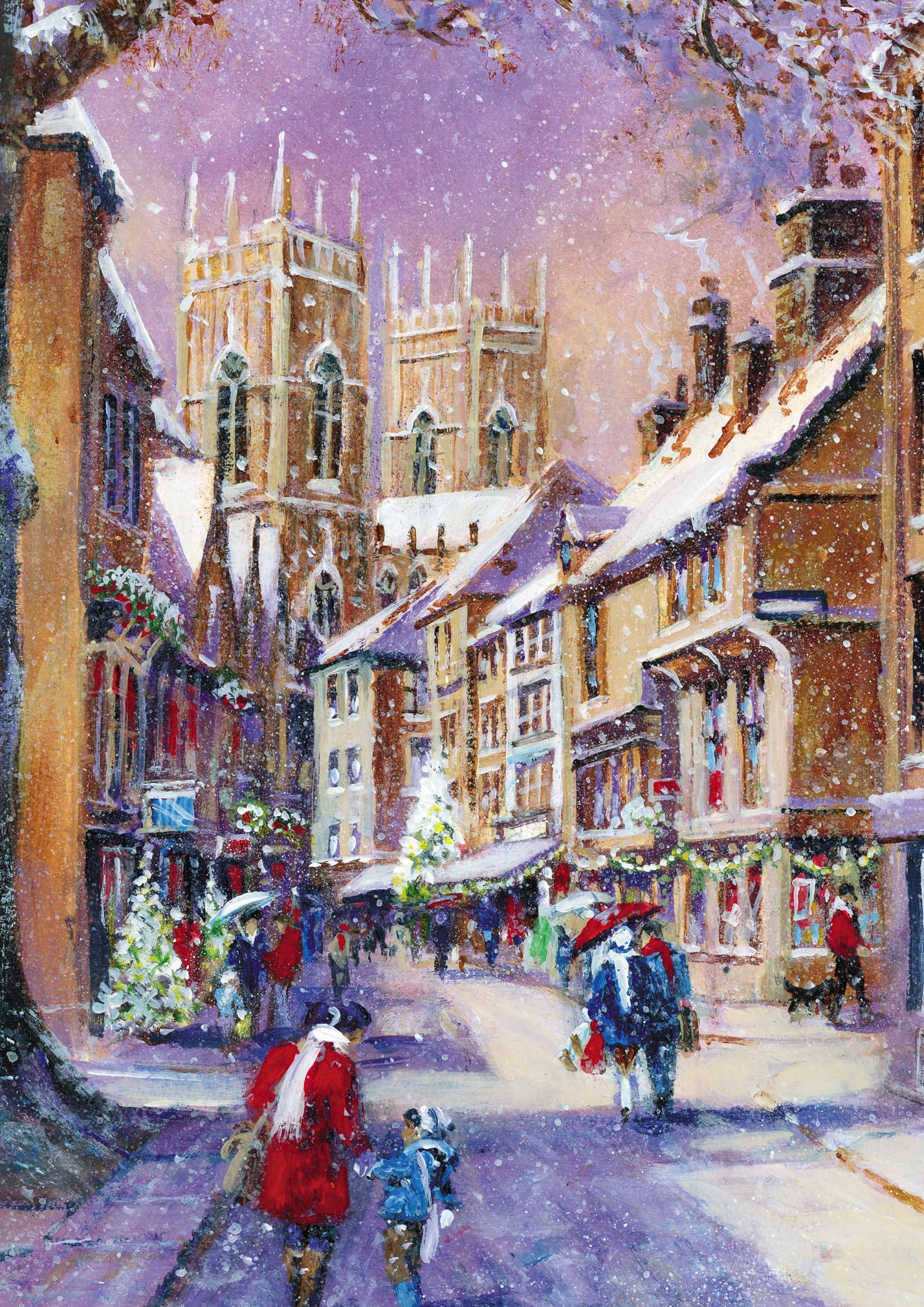 Box of 20 Fairdeal Magical Winter Wonderland Charity Christmas Cards in 4 Designs BUCF0003, Pastel, White, Blue, Grey - Image 3