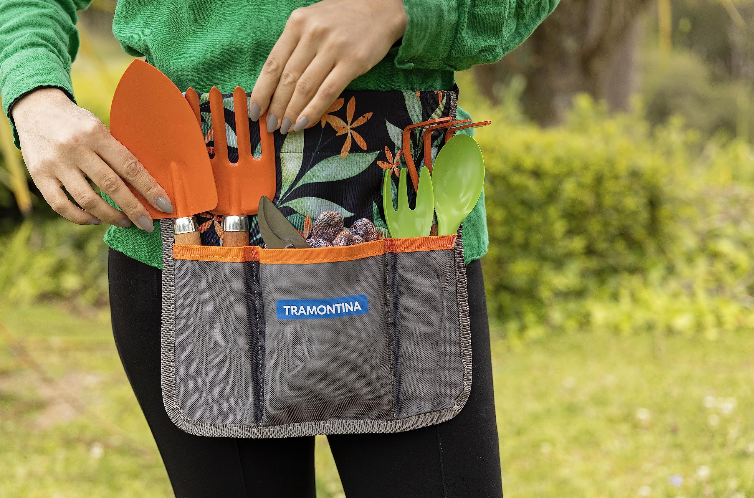 Kit de ferramentas para jardim com cinto