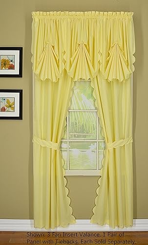 Miniatura 5 de Today's Curtain, Orleans - Cortina festoneada, inserto de ventilador, 30 pulgadas de ancho x 40 pulgadas de largo, ranúnculo