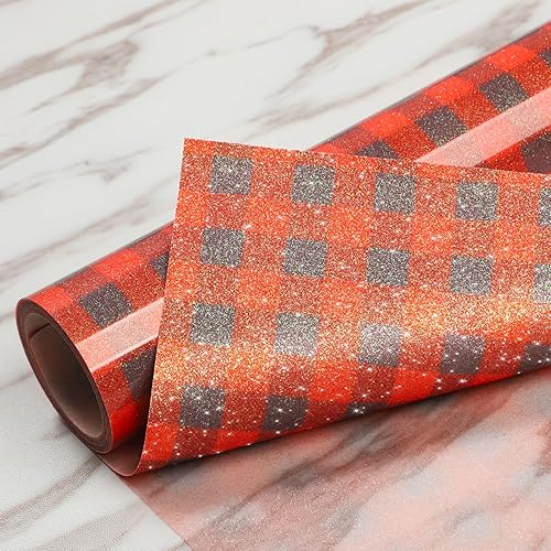 Miniatura 8 de TransWonder Vinilo termotransferible HTV con purpurina blanca arcoíris de 12 x 5 pies, vinilo térmico con purpurina para planchar para camisetas