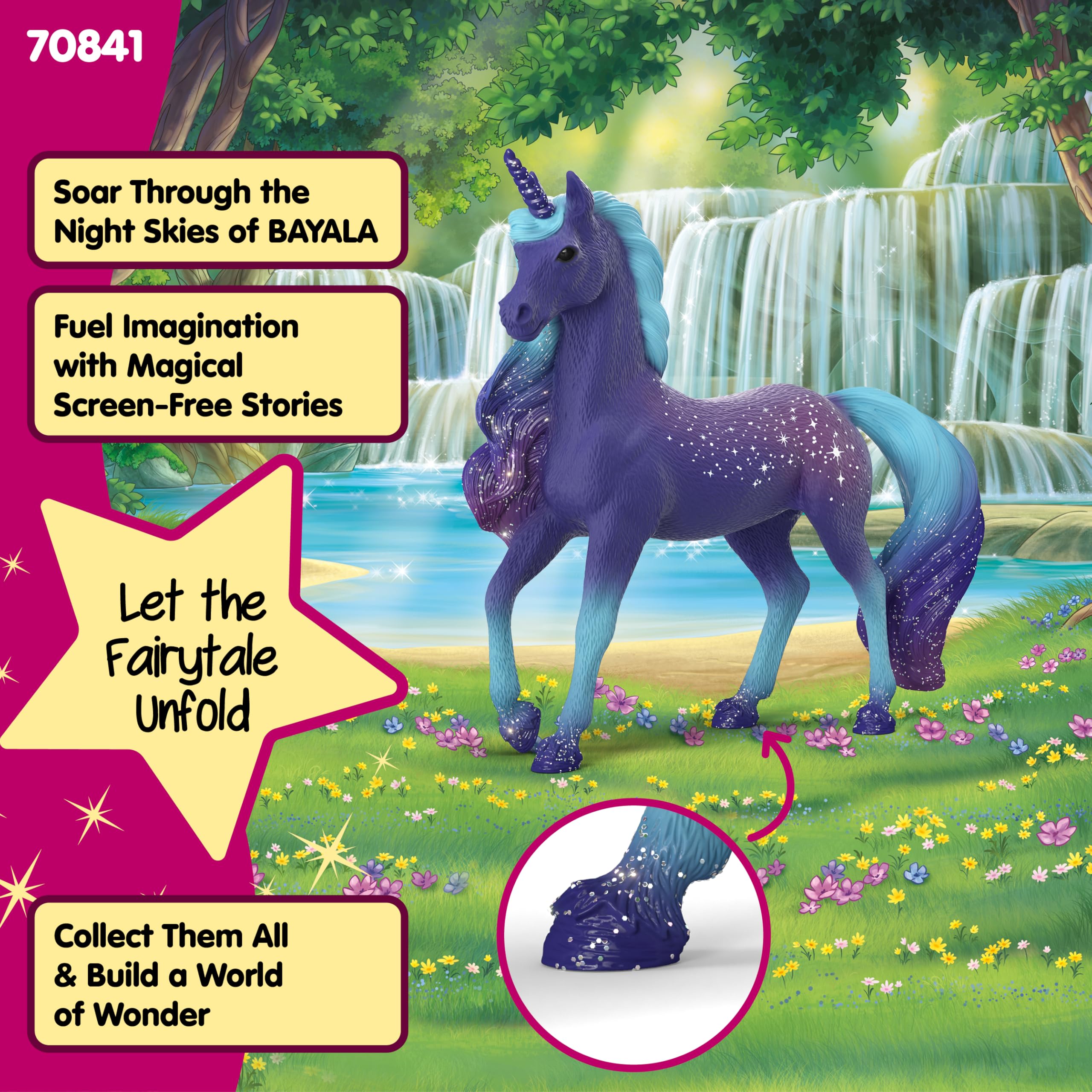schleich BAYALA | Galaxy Regenbogen Einhorn Hengst 70841 | 15 x 8 x 18 cm
