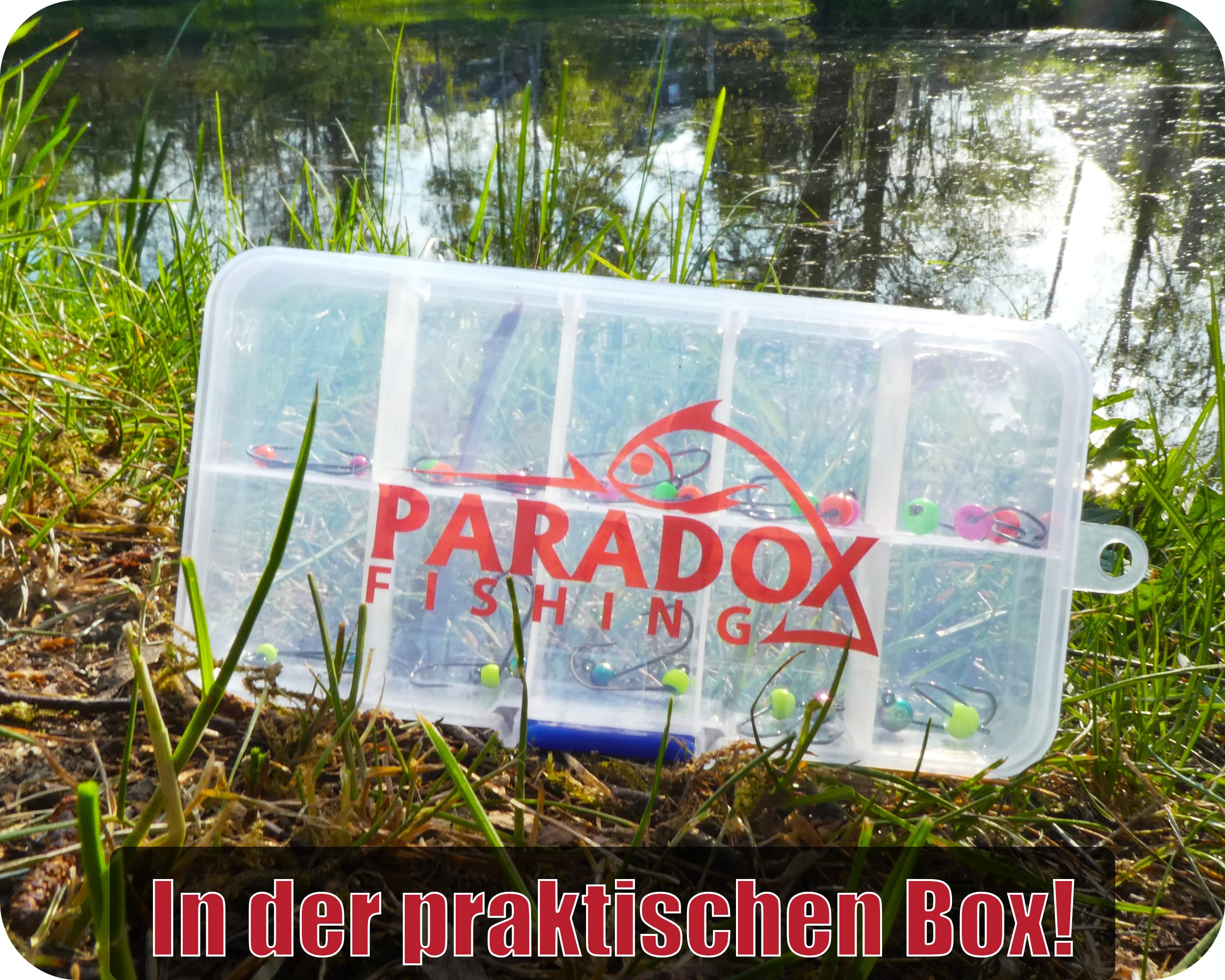 Paradox Fishing Zestaw haczyków jigowych z wolframu, 25 sztuk, 0,3 g - 1,2 g, po 5 sztuk #6, haczyki na pstrągi, gumowe przynęty, haczyki, spoons, przynęta na pstrągi