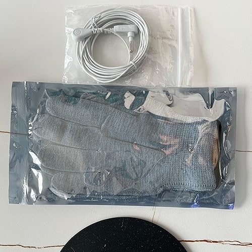 MiemieAi Guantes de conexión a tierra que contienen fibra plateada de nailon para alivio estático, pantalla táctil, gris, talla única, 1 par