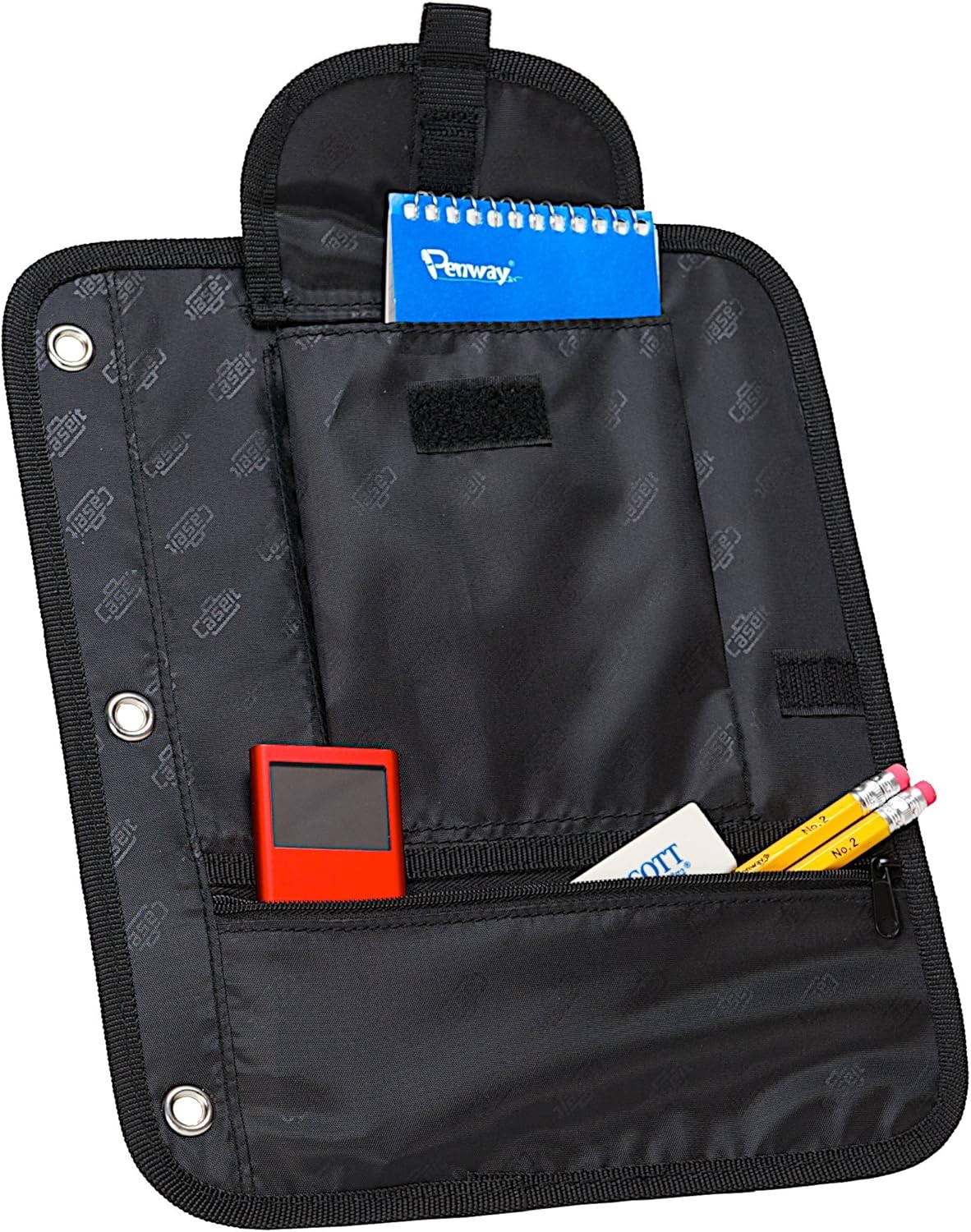 Case-it The Dual 2-in-1 Zipper Binder - Two 1.5 Inch D-Rings - Multiple Pockets - 600 Sheet Capacity - Comes with Shoulder Strap - Blue Dual-101
