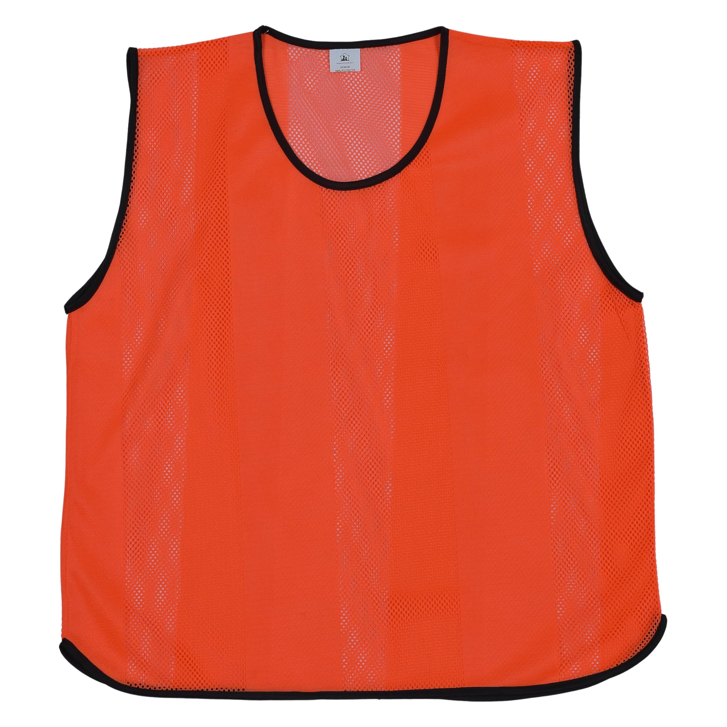 10 X Training Bibs Mesh Football Training Equipment Sports Vest - Quick Dry Football Bibs Adult For Rugby, Cricket, Netball or Basketball Pack of 10 - Ideal Team Practice Vest (Adult Sizes, Orange) — image 1