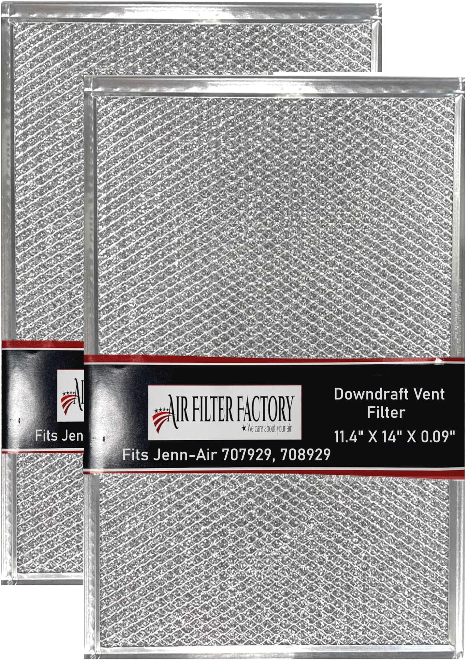 Air Filter Factory Replacement For 707929, 708929 Jenn-Air Maytag Stovetop Downdraft Vent 12-Layer 11.4 X 14 X 0.09 Inches Grease Filter 2-Pack