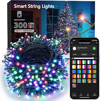Brizled Smart Outdoor Christmas Lights, 99 ft, 300 LEDs