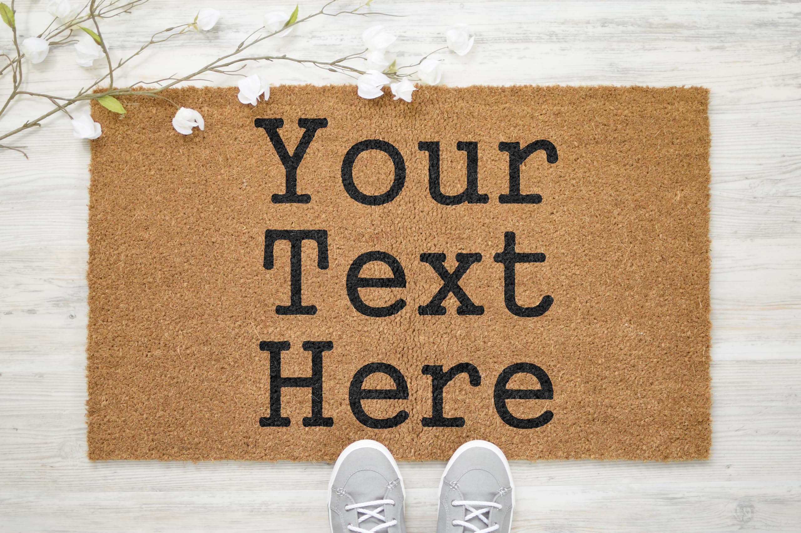 – Active Window Films Personalised Genuine Coir Door Mat/Heavy Duty Home Entrance Matting Large (Just Text)