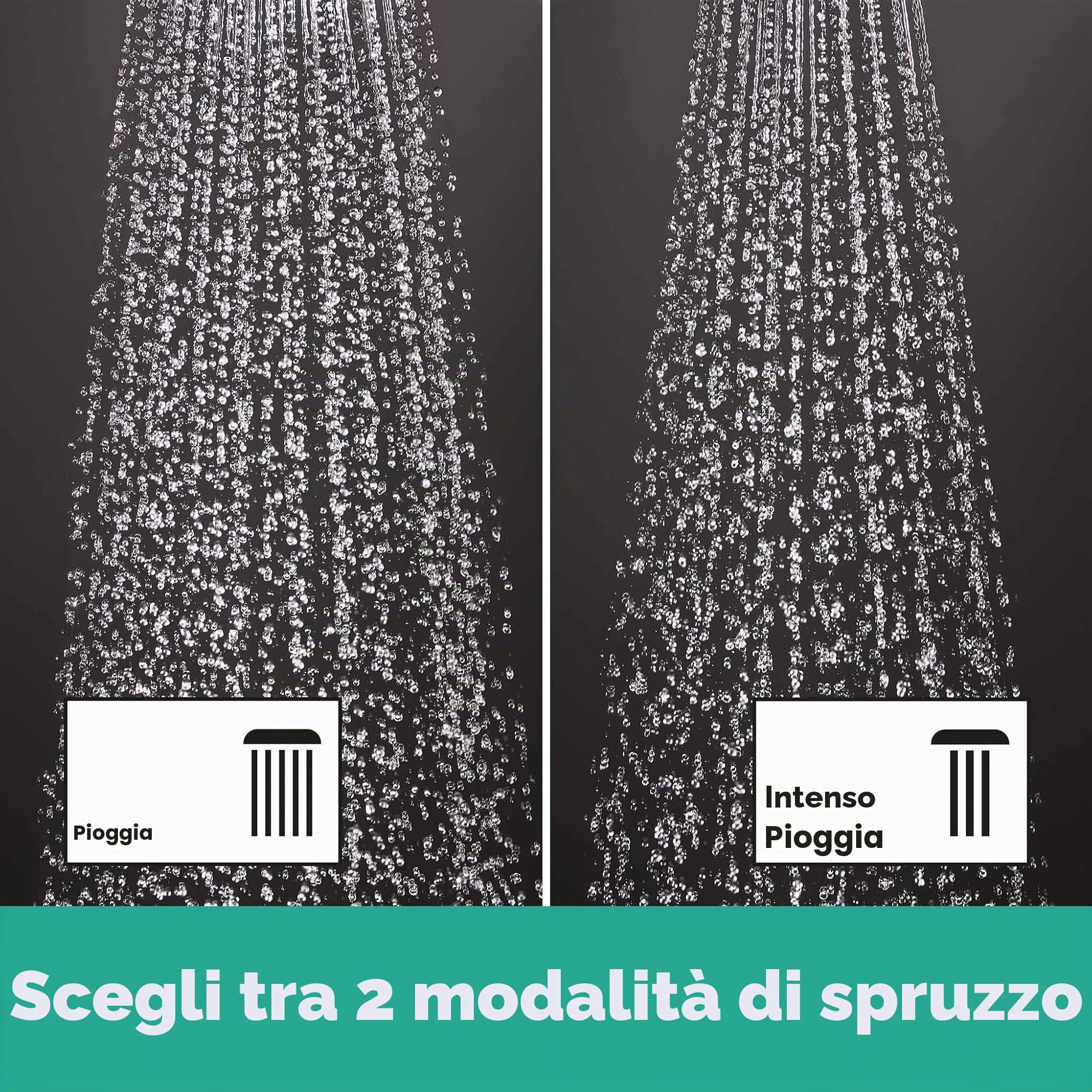 hansgrohe Crometta S - Colonna doccia con miscelatore monocomando, Sistema doccia (⌀ 240 mm) con rubinetto, doccetta (2 getti), tubo, asta e soffione doccia tondo, cromo, 27269000