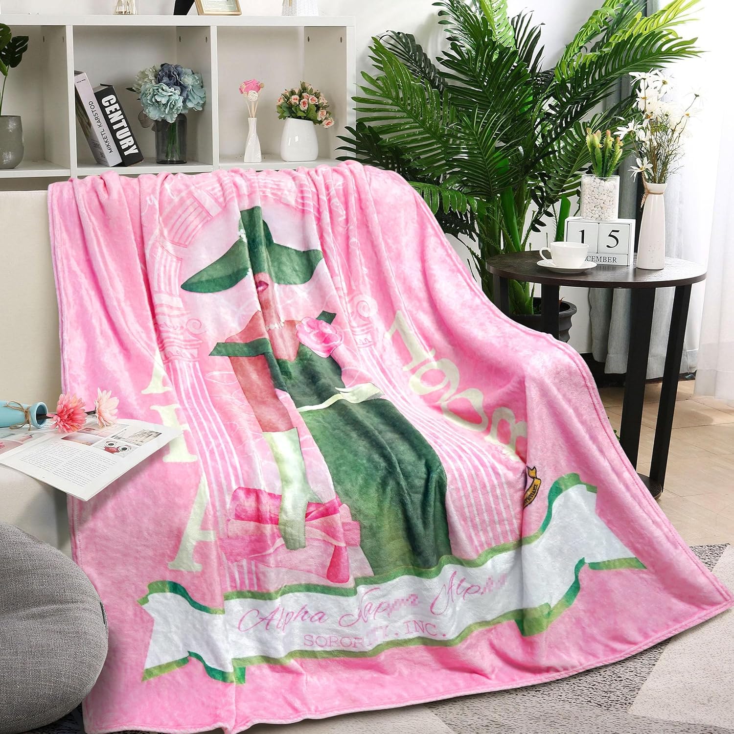 Sorority Gifts for Women Throw Blanket Soft Micro Throw Light Weight Flannel Blanket for Home, Bed, Sofa 50''X60'' - Image 2