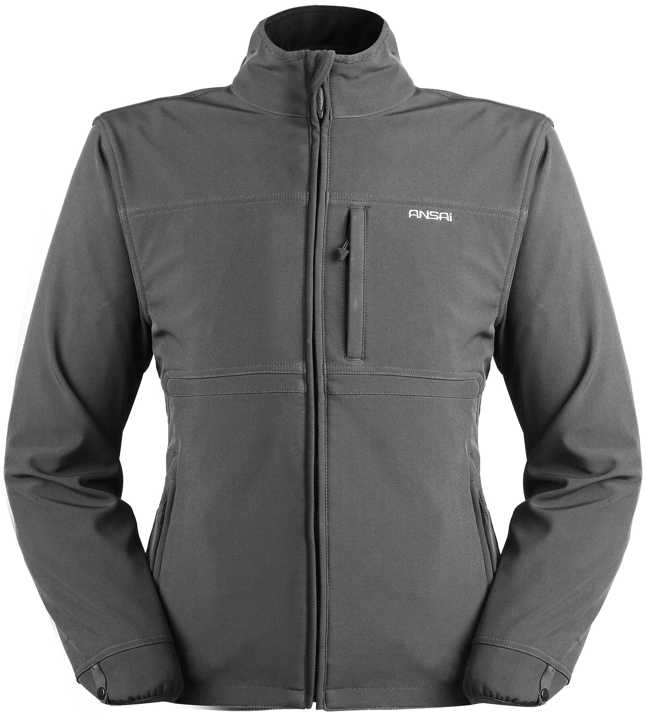 Mobile Warming Classic Mens Gun Metal Softshell Textile Motorcycle Jacket - 2X-Large