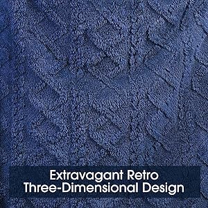 MIZZEO Microfiber Wearable Blanket, Oversized Light Wearable Blanket Hoodie for Adults, Cozy Soft Warm Plush Hooded Blanket Gifts for Women, One Size Fits All (Navy)