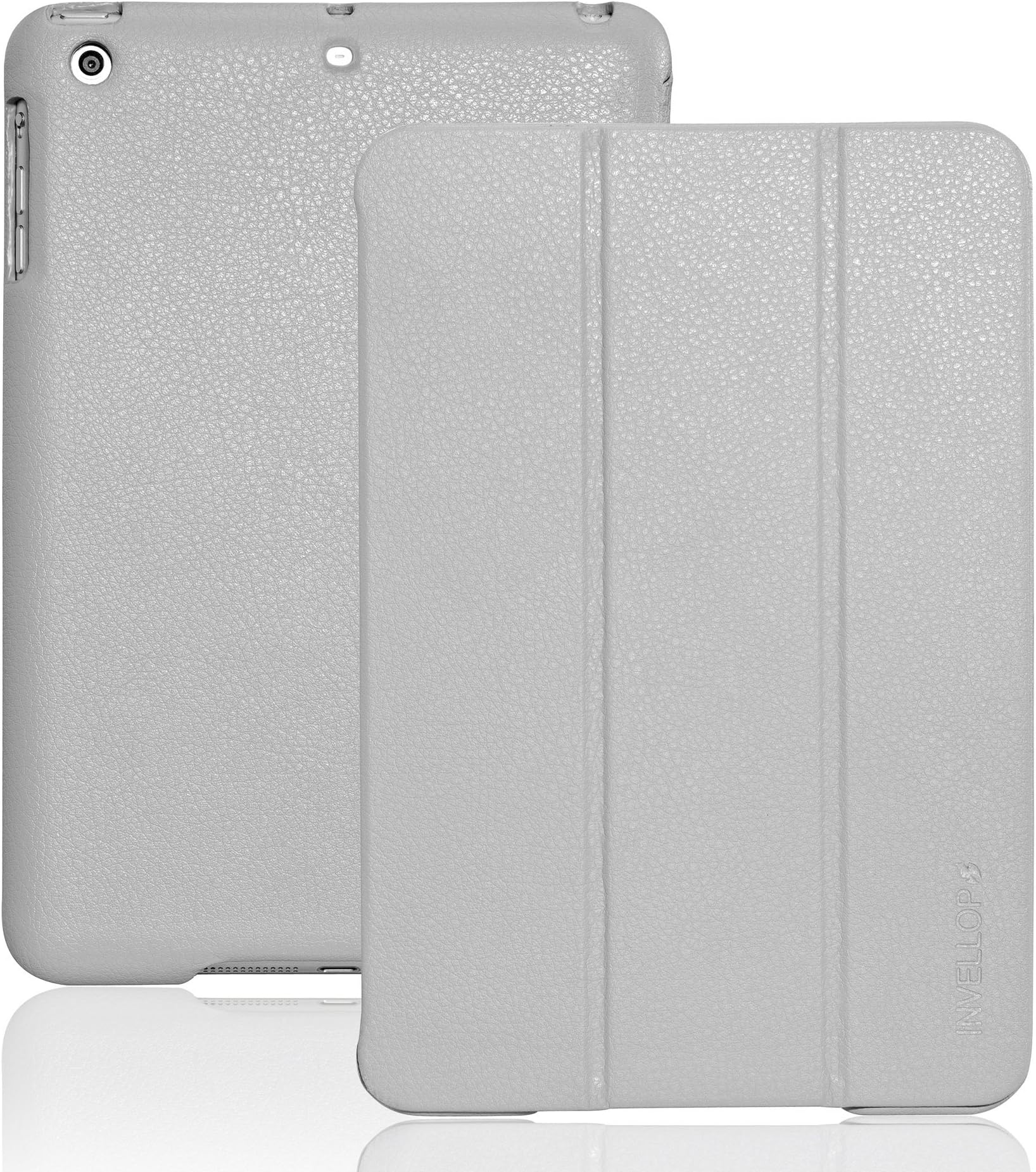 iPad Mini case, Gray Leatherette Case Cover for Apple iPad Mini/iPad Mini 2/iPad Mini 3 (Gray)