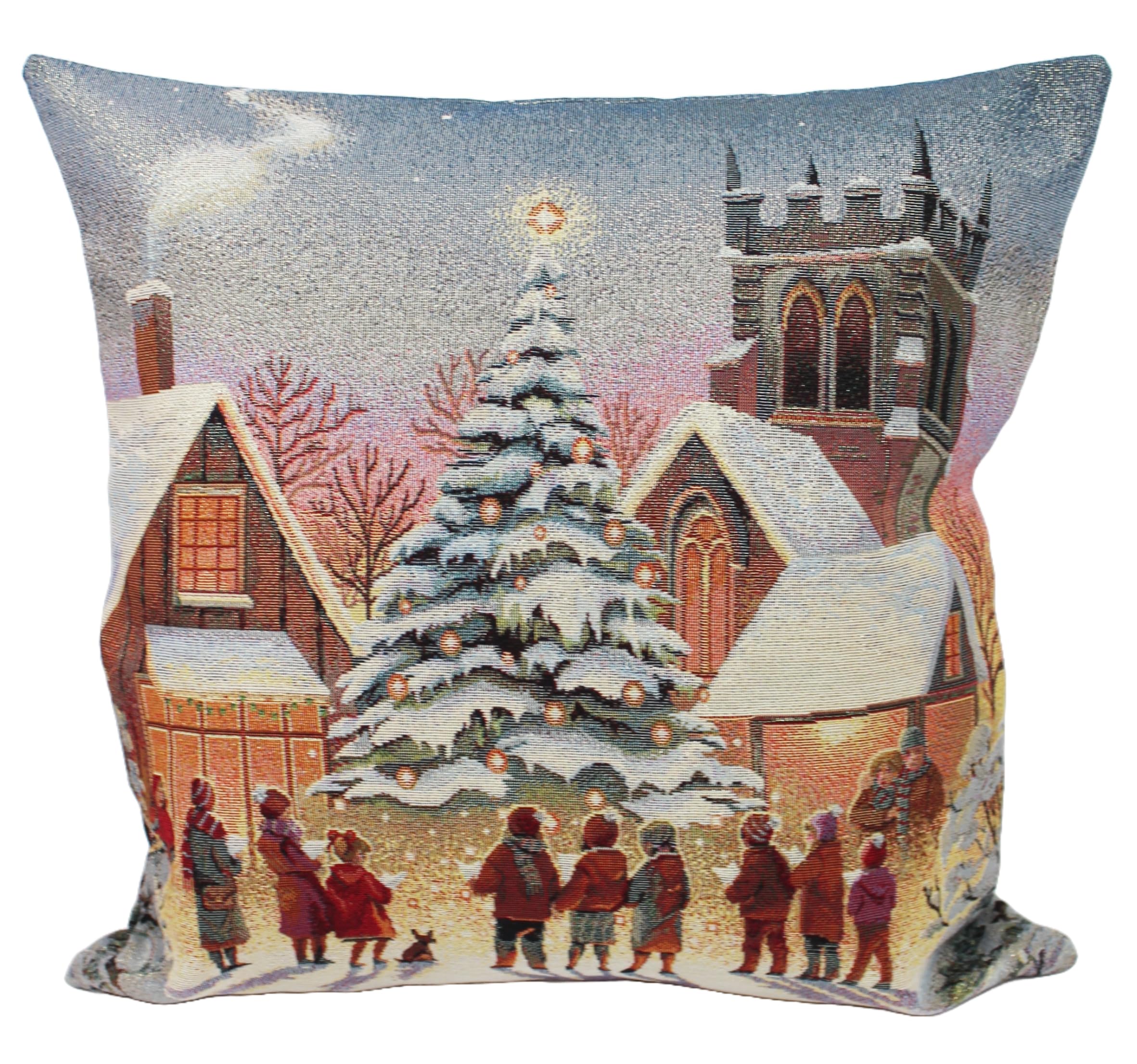 Peggy Wilkins Christmas Choir Tapestry Style Complete Cushion - 45cm x 45cm