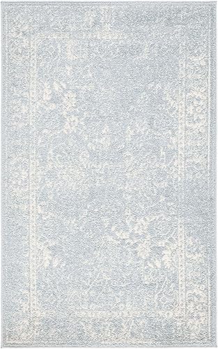 Miniatura 644 de Safavieh colección Adirondack - Alfombra de área, 6 x 9 pies, gris y azul, diseño oriental desgastado, no desprende pelusa, fácil cuidado, ideal