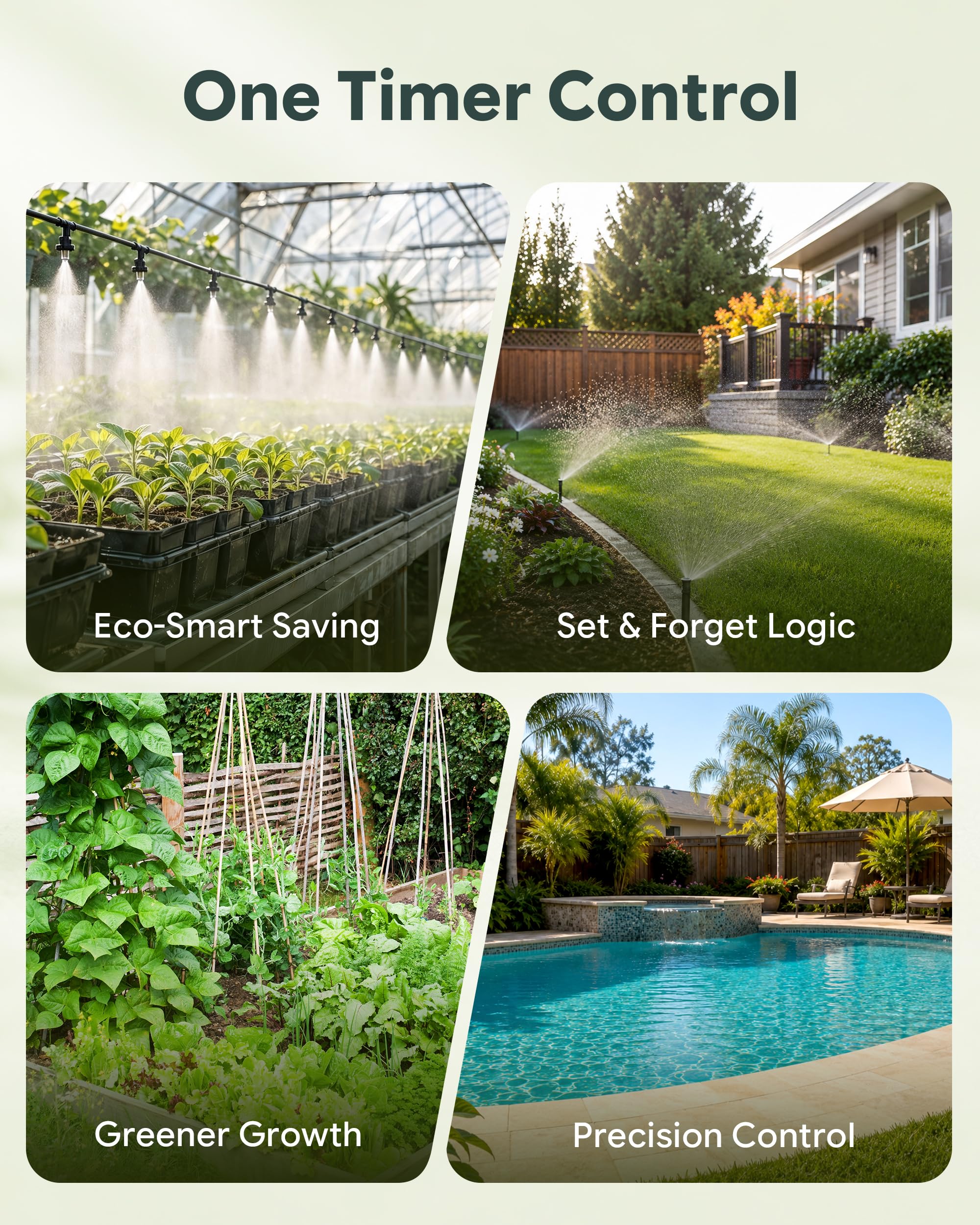 Newentor Timer per irrigatore, timer programmabile per tubo da giardino, timer per acqua con ritardo della pioggia/sistema di irrigazione manuale/automatico, irrigazione a goccia per cortile, prato