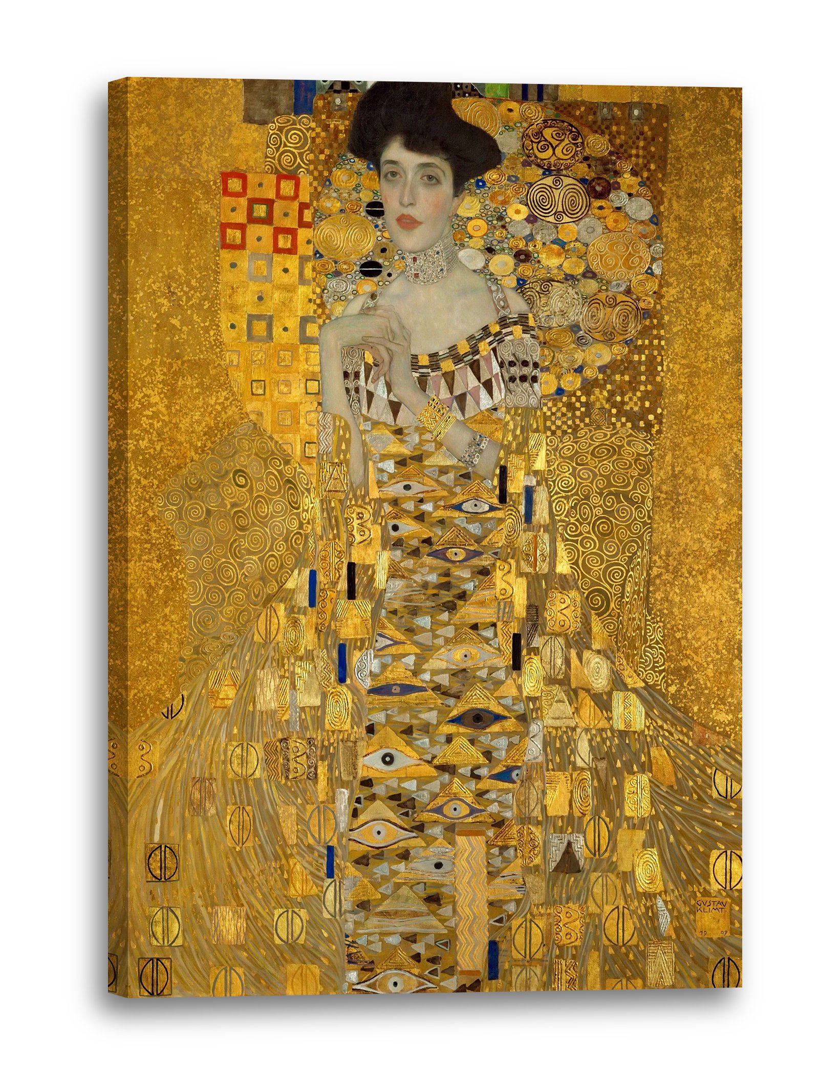 Printed Paintings Impression sur Toile (70x100cm): Gustav Klimt - Adele Bloch-Bauer I (1907)