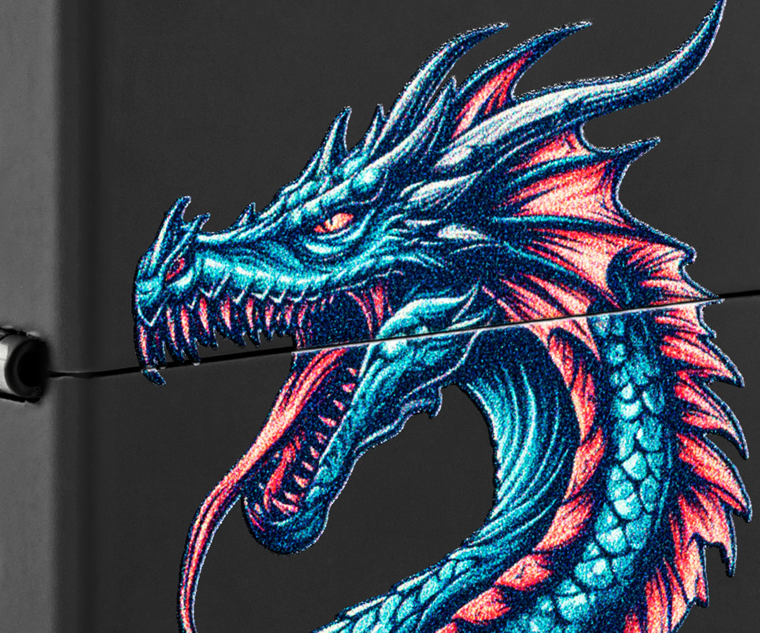 Zippo Briquet Tempête – Modèle Dragon, Noir Mat – Rechargeable – Réutilisable – Design Coupe‑Vent – Coffret Cadeau – Fabriqué aux États‑Unis
