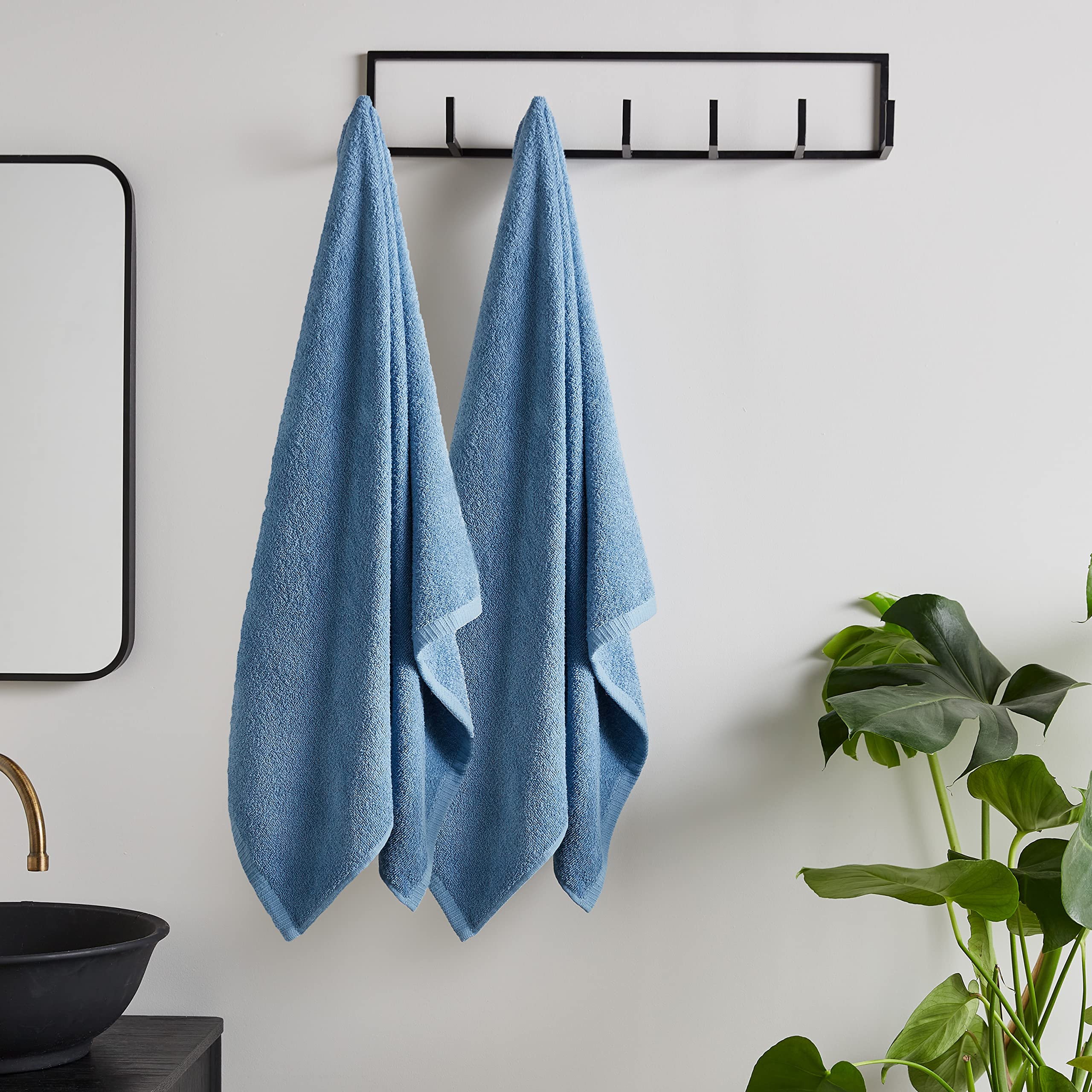 Julian Charles Blue Catherine Lansfield Quick Dry Cotton Towels - 2Pk Bath Sheet