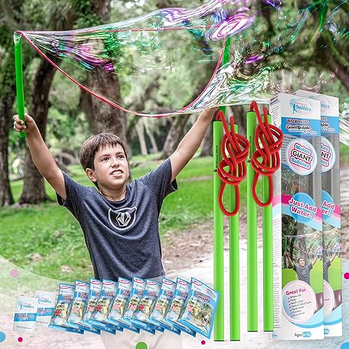 WOWMAZING Giant Bubble Kit – Family Pack (14-Piece Set) with