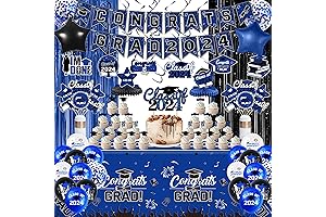 Blue and Black Graduation Decorations 2023