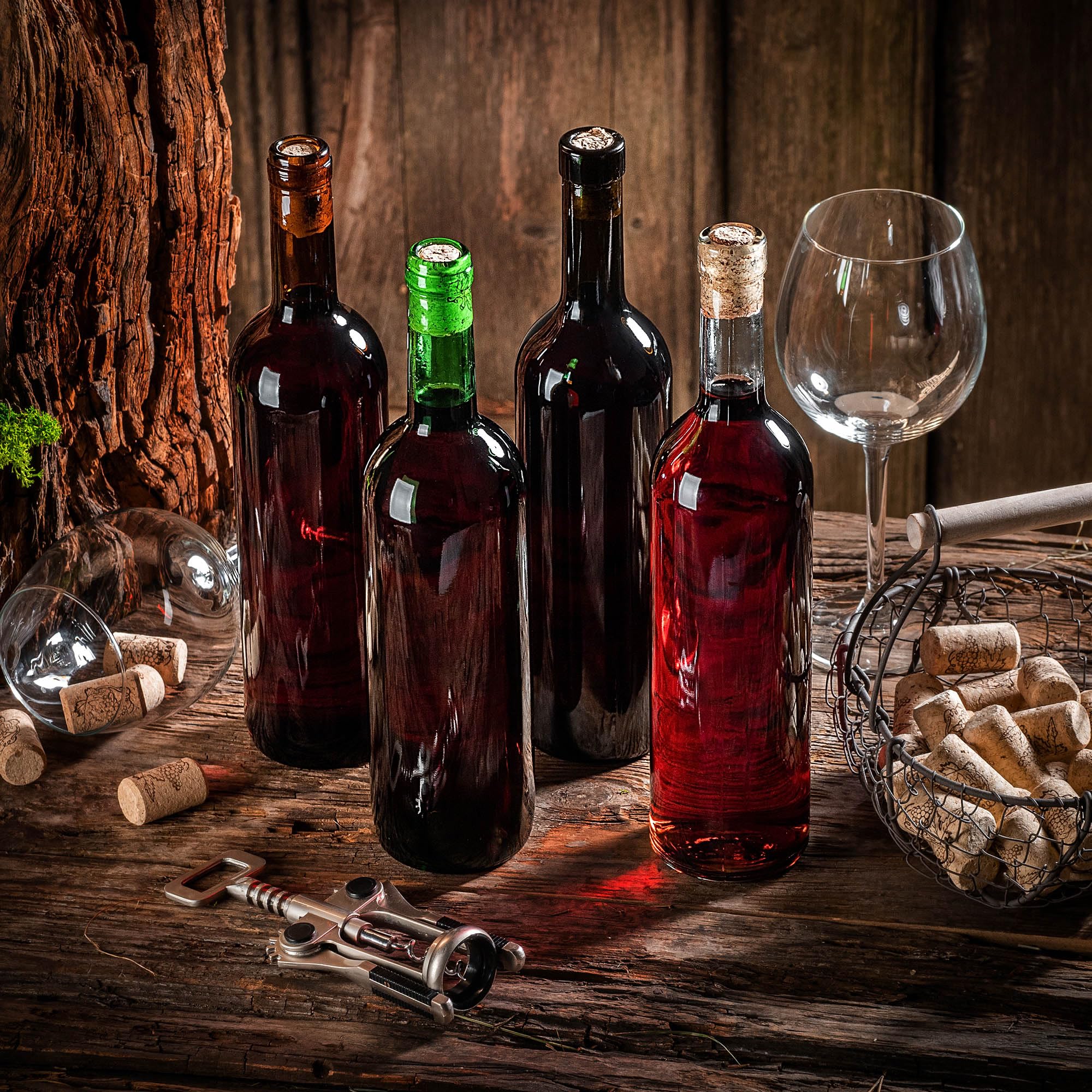 KADAX Set di 30 Bottiglie in Vetro 750ml con Tappo in Sughero – Bottiglie vuote da riempire per liquore, Grappa, Olio e aceto, Ideali per Regali e Fatte in casa