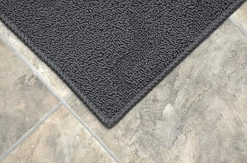 Miniatura 3 de Garland Rug Brentwood - Alfombra doble de cuadrifolio para interiores y exteriores, 4 pies por 6 pies, color gris ceniza