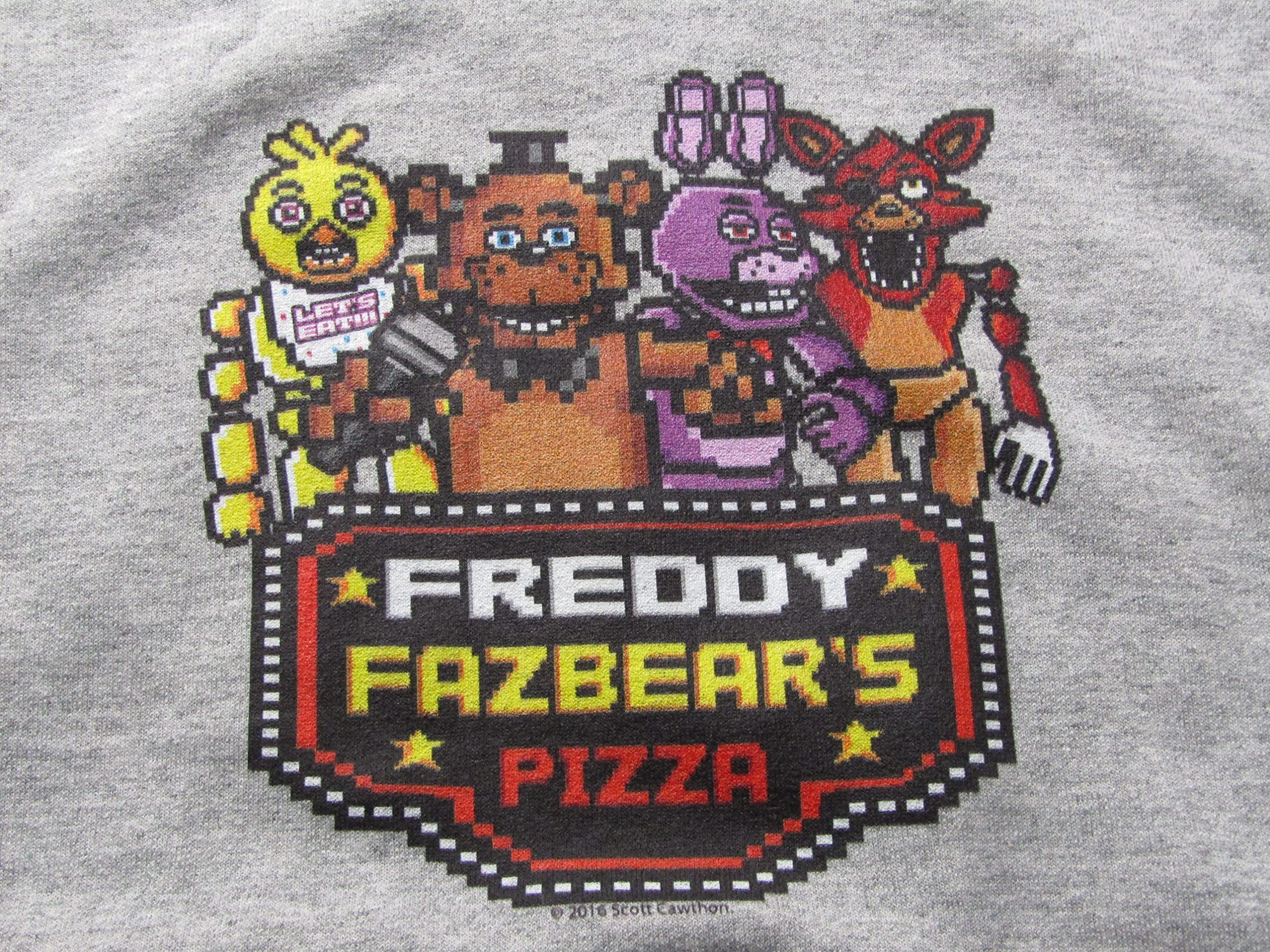 Bioworld Felpa da ragazzo Five Nights At Freddy's Character Pixel Art grigio mélange