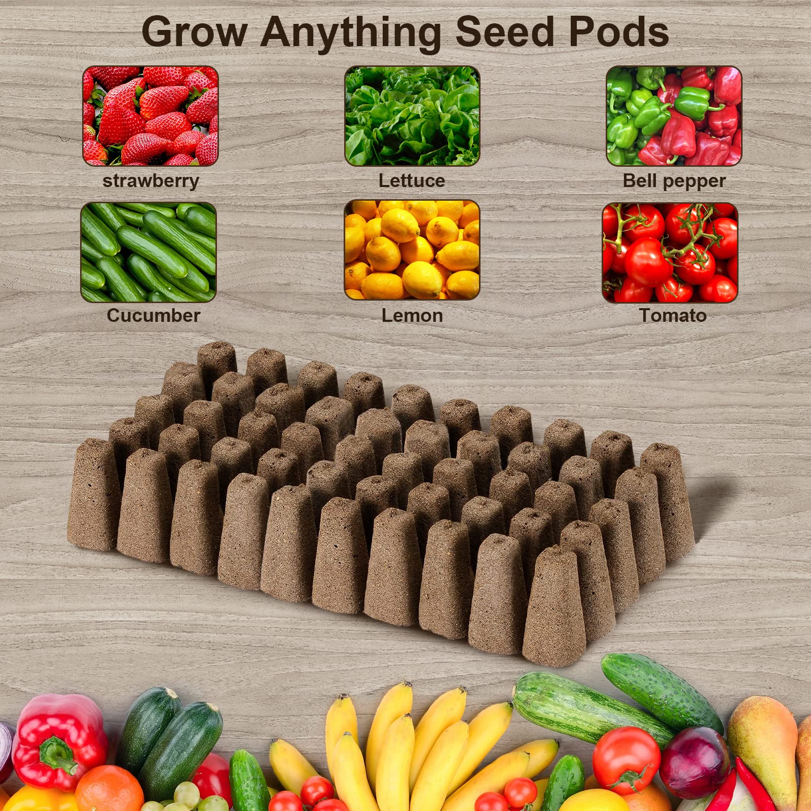Haligo 100 cápsulas cuadradas para sistema de cultivo hidropónico, 50 esponjas cuadradas de cultivo con 50 etiquetas de cápsulas, reemplazo de suministros, compatible con IDOO, QYO, LYKO