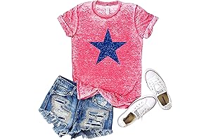 Women's Patriotic 4th of July Shirts, Star Spangled Fourth of July T-Shirts