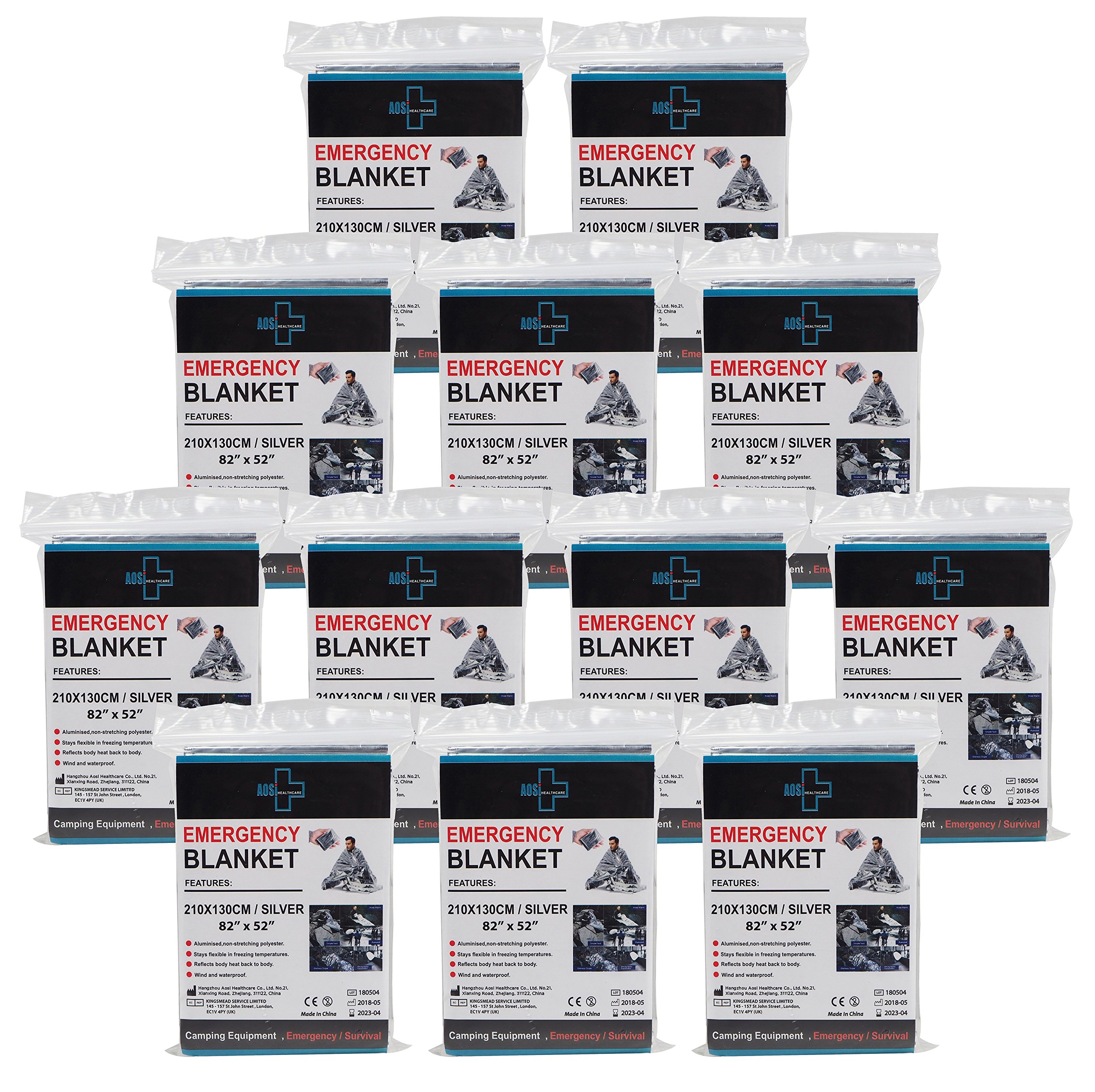 General Medi Emergency Blanket (12-Pack),Emergency Silver Foil Blanket– Perfect for Outdoors, Hiking, Survival, Marathons or First Aid