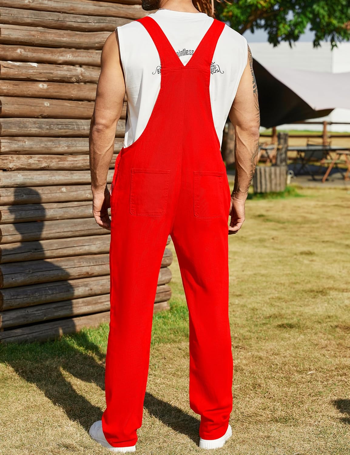 Bindefon Overalls for Men Work Jumpsuits Stretchy Rompers Bibs Coveralls Overol Para Hombre