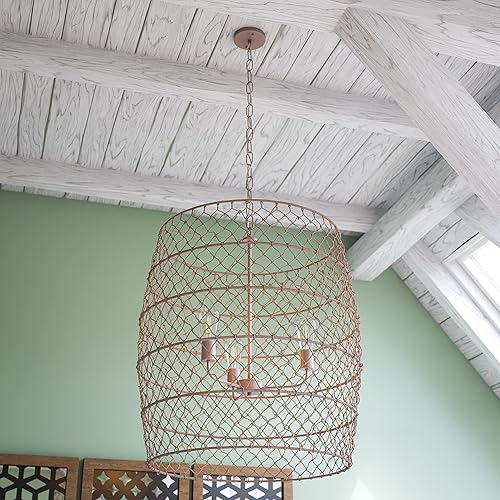 Miniatura 3 de Kenroy Home 93653TN Hollis Colgante de 3 luces, cuerda marrón