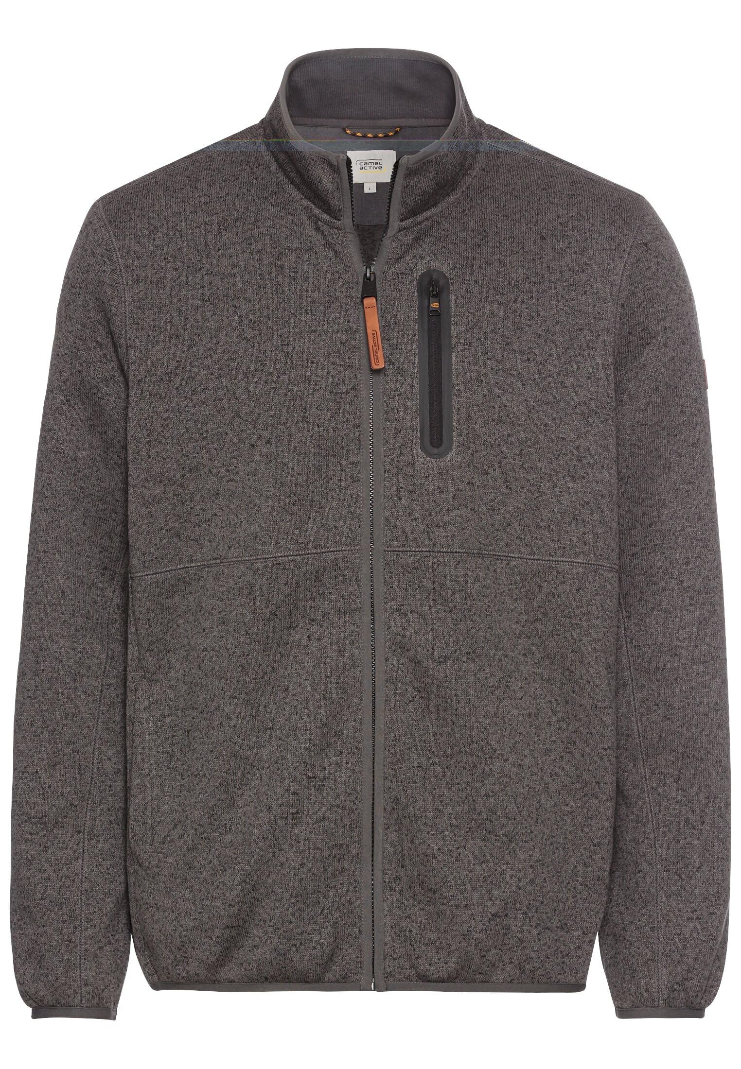 Suéter cárdigan de abrigo para hombre con cremallera camel active 8