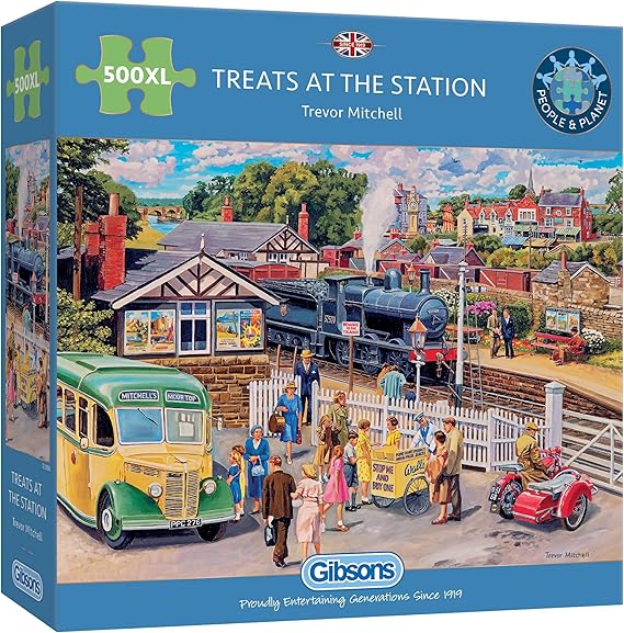 Gibsons Games Treats at the Station 500XL Piece Jigsaw Puzzle Large Piece Jigsaw