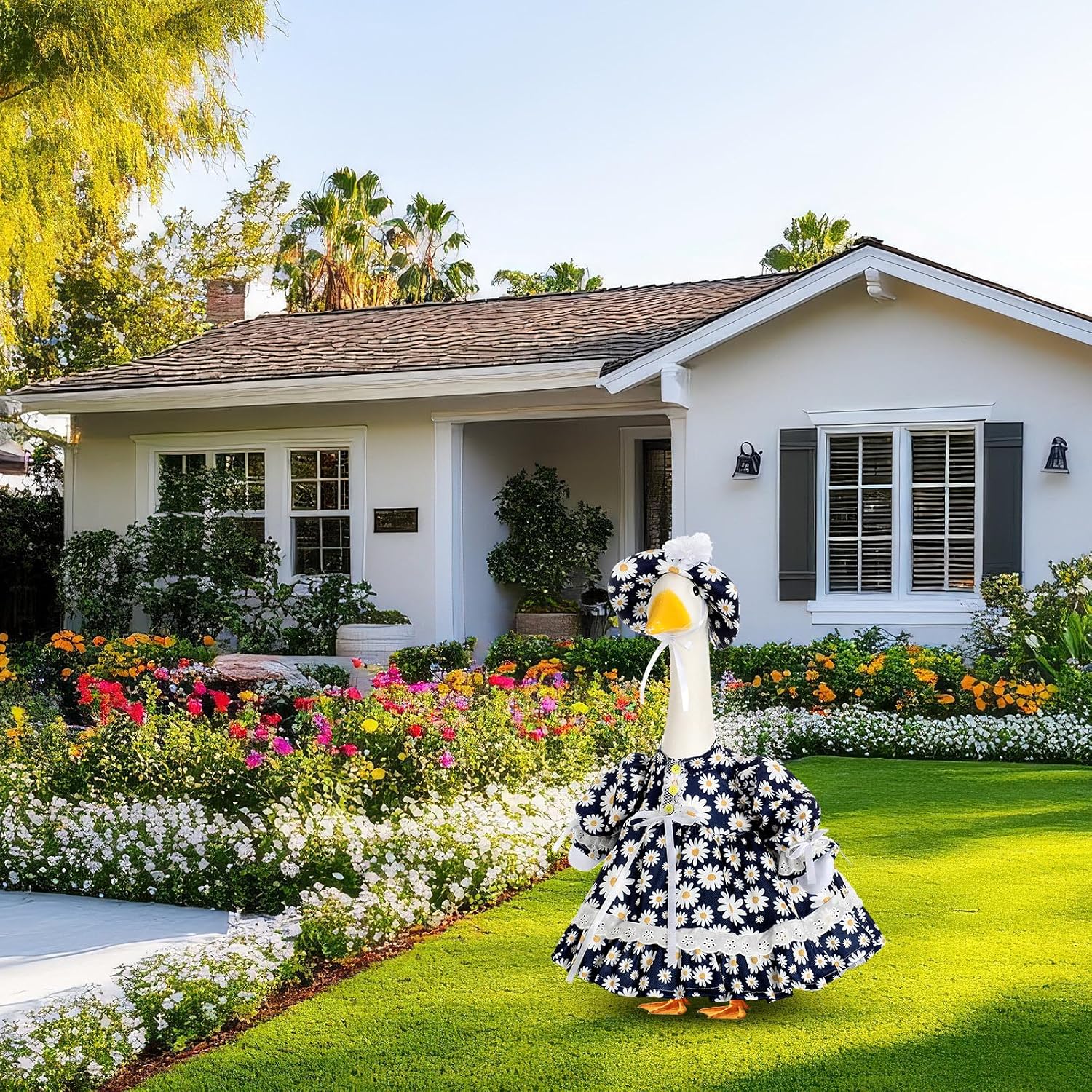 Summer Porch Goose Outfits Dress, 23 Inch Daisy Floral image 4