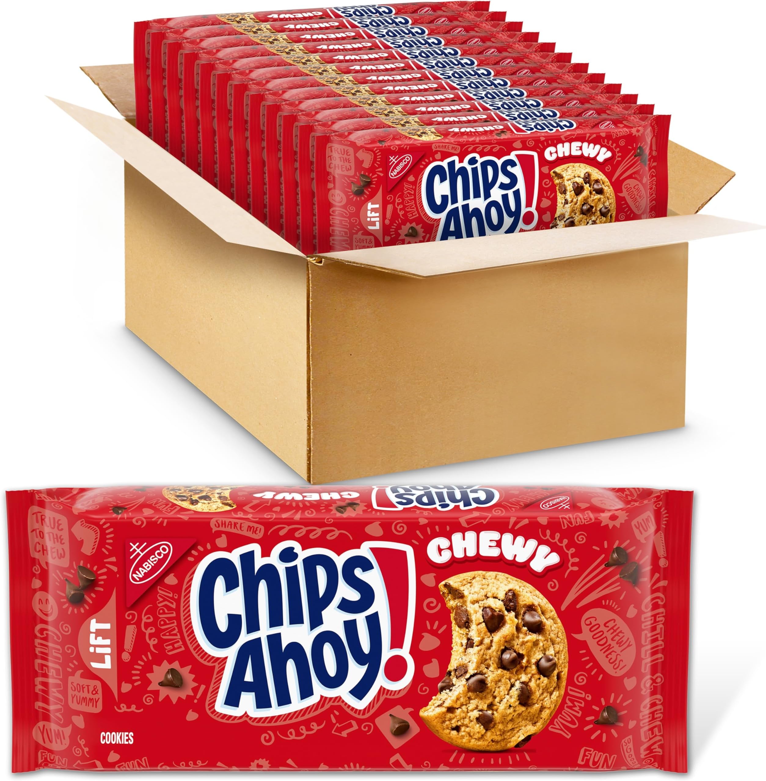 CHIPS AHOY! Chewy Chocolate Chip Cookies, 12-13 oz Packs