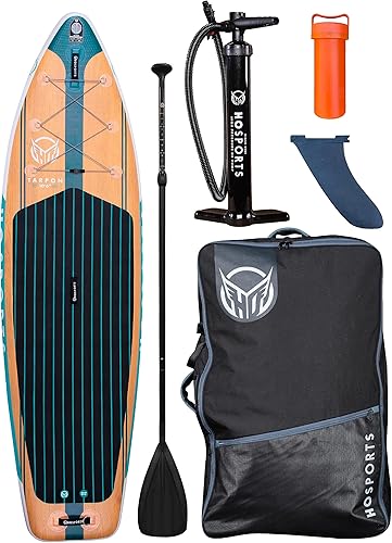 HO Sports Tarpon Inflatable Paddleboard iSUP - Versatile, Durable, Widebody and Stable Stand-Up Paddleboard - Adjustable Paddle, Hand Pump &