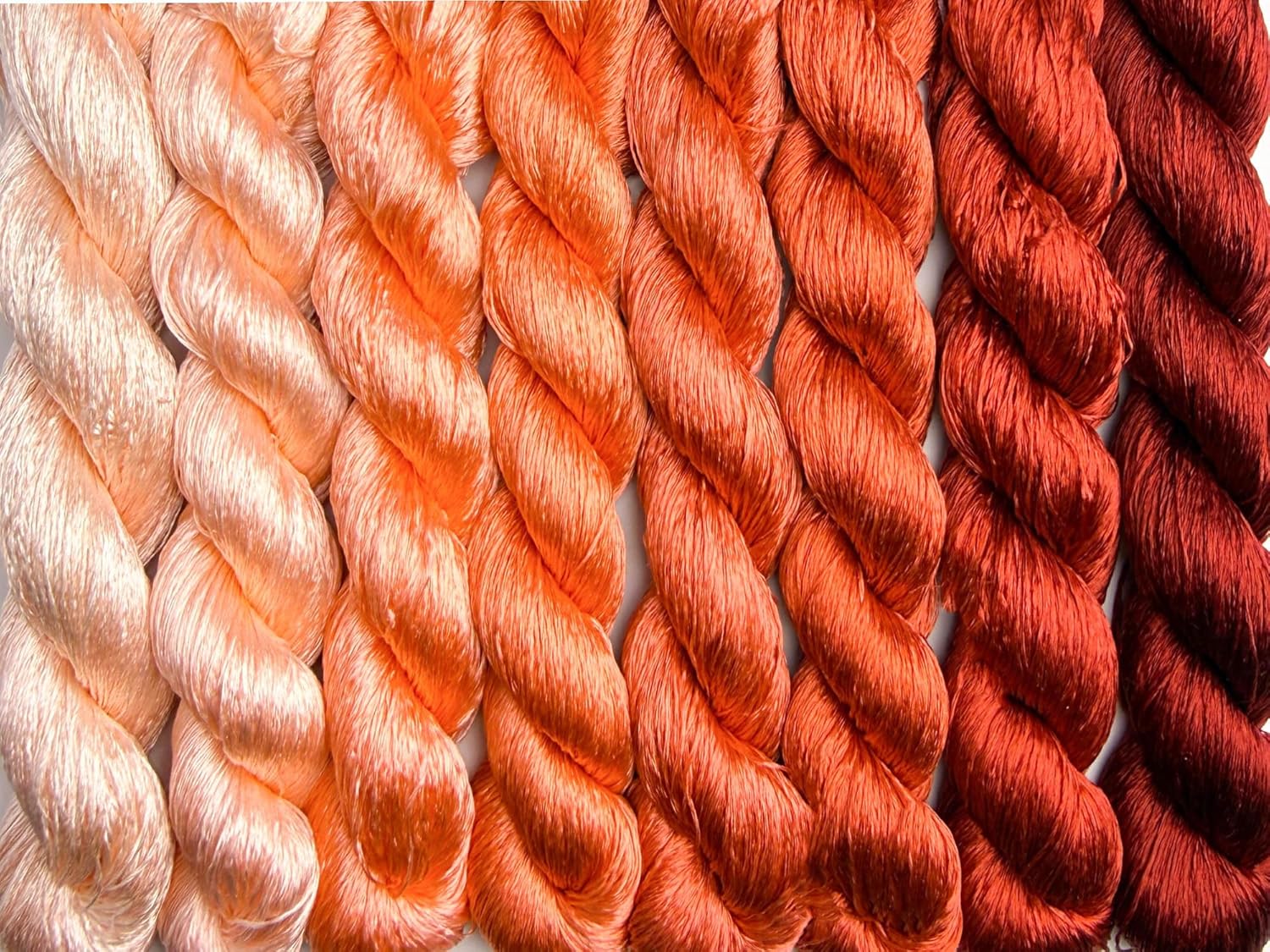 100% Nature Mulberry Handmade Embroidery Silk Thread Woven Jewelry Accessory Artificial Flowers Cross Stitch Floss DIY Sewing Kits 8 Gradient Colors 110m Each (33)
