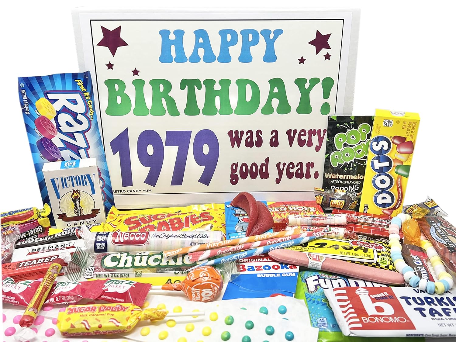 RETRO CANDY YUM ~ 1979 47th Birthday Gift Assortment from Childhood for 47 Year Old Man or Woman Born 1979