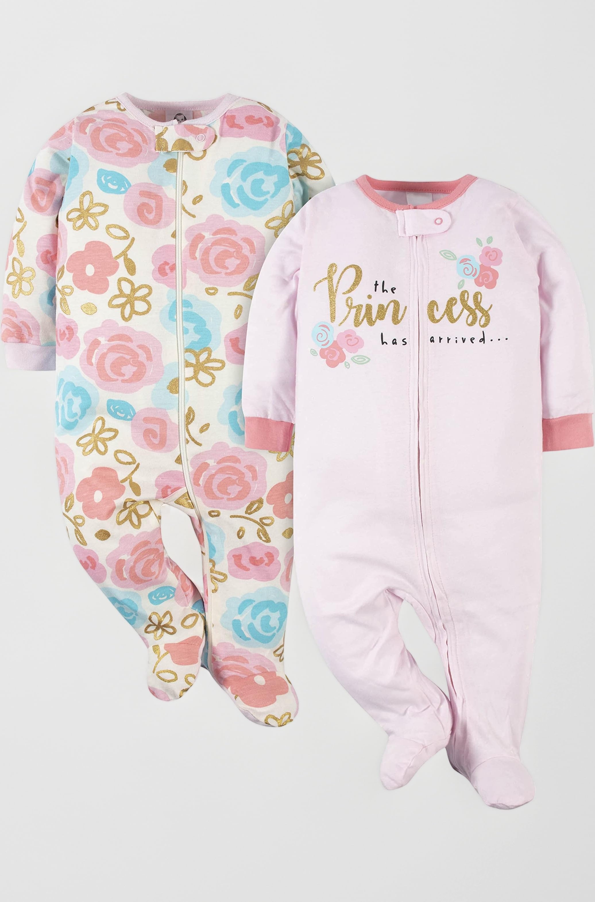 Gerber Baby Infant 2 Pack Organic Zip Front Sleep 'N Play