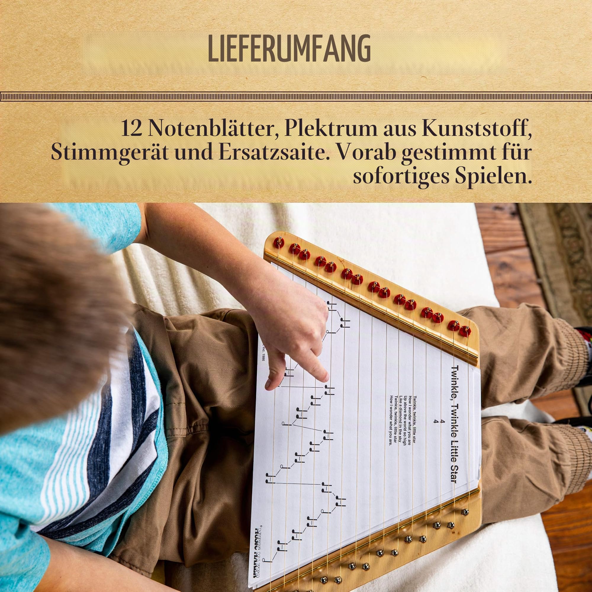 Music Maker Lap Harfe mit Musik und Fall