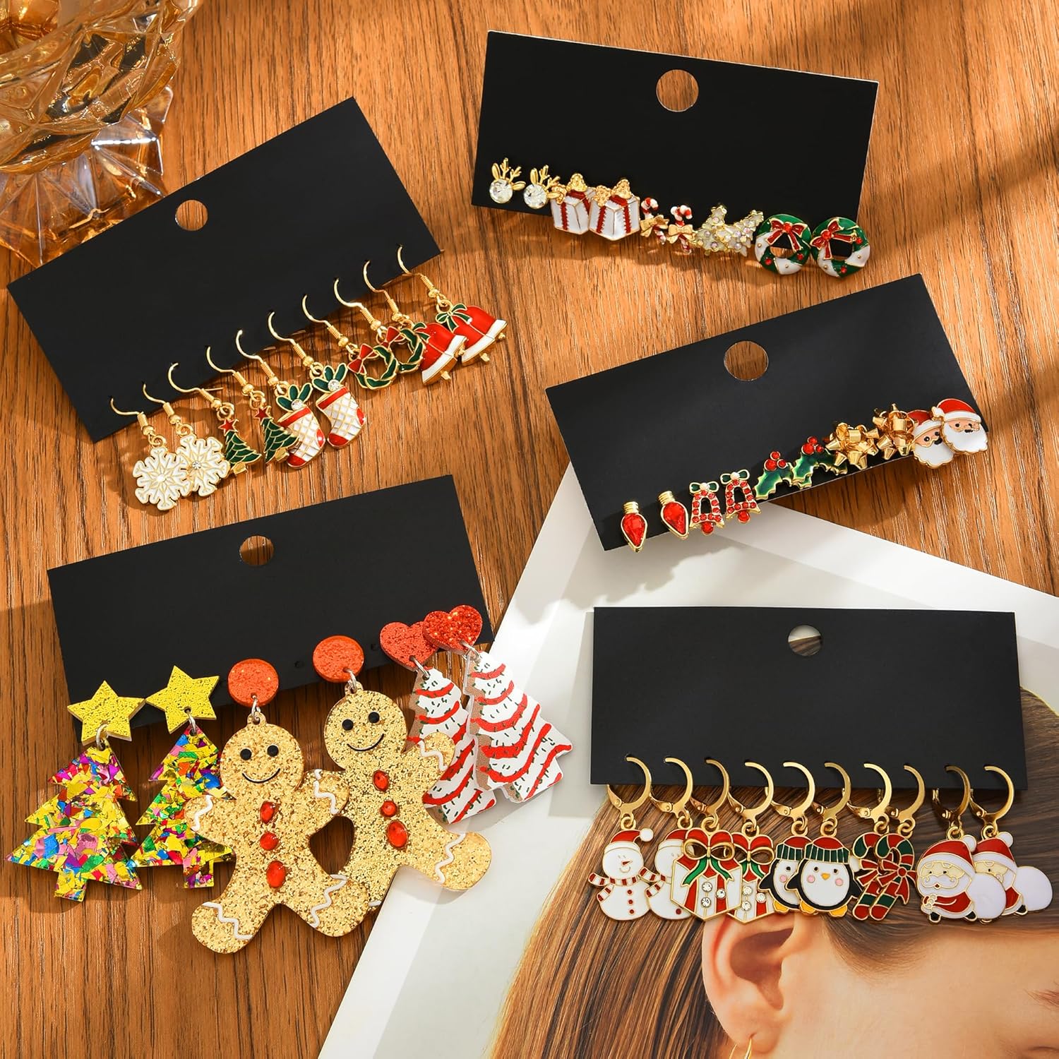 84 Pairs Gold Stud Earrings Set for Women Multipack, Fashion Pearl Cubic Zirconia Butterfly Earrings Packs Piercings, Hypoallergenic Stud Hoops Earrings for Gift - Image 4