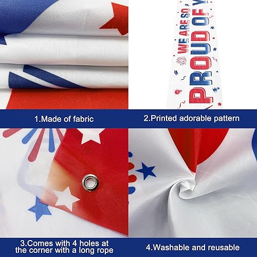 Miniatura 3 de KatchOn, Cartel con texto en inglés We Are So Proud of You  Cartel extragrande de 120 x 20 pulgadas  Cartel de graduación para decoraciones de