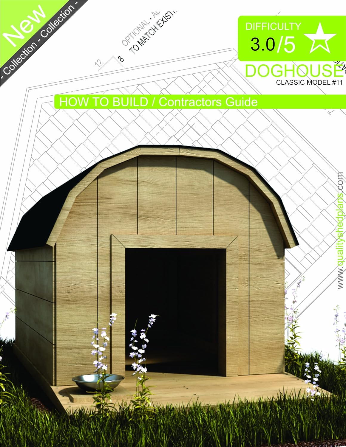 DOG HOUSE PLANS Step By Step CAD Drawings How To Build a Doghouse Guide 11 Woodworking