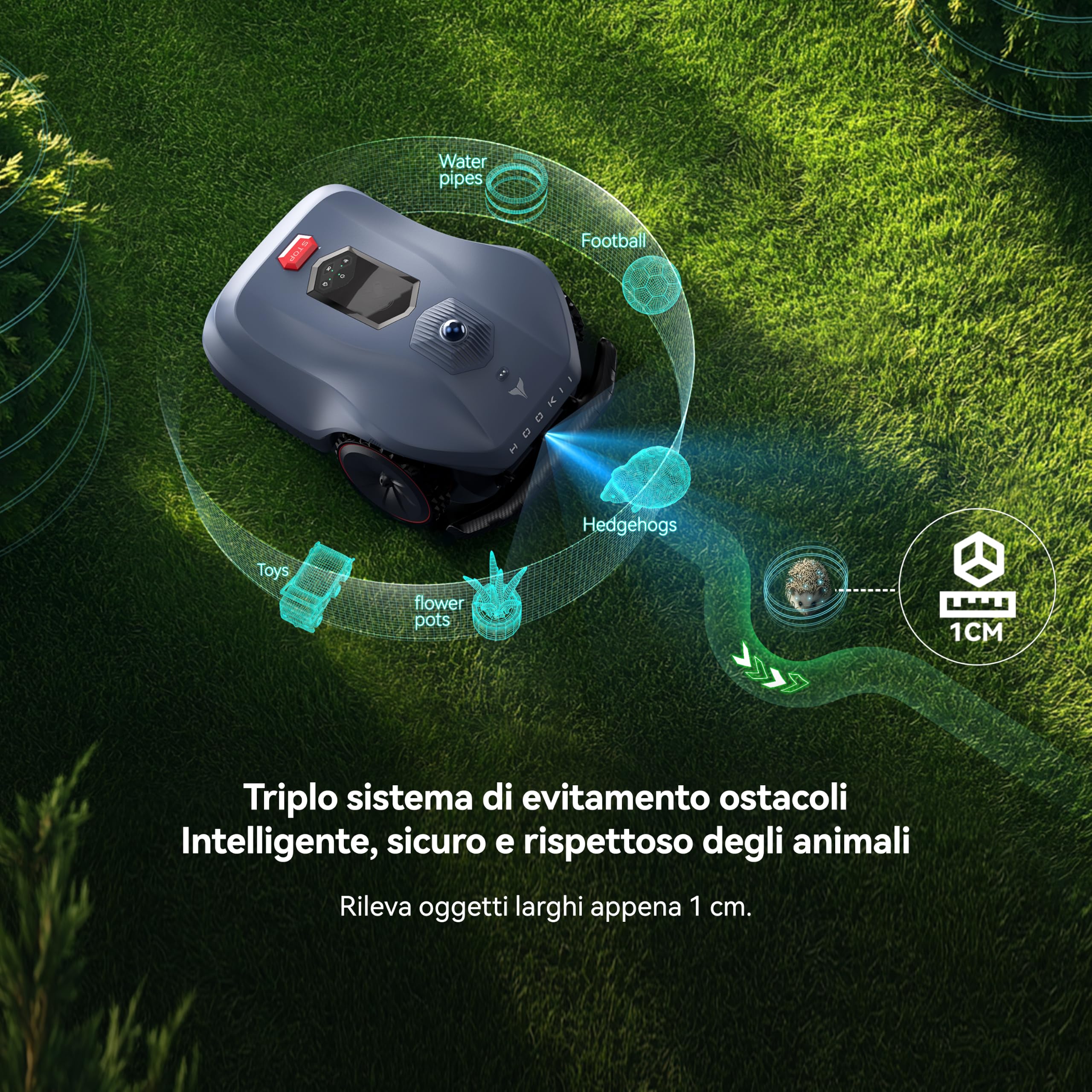 Neomow X SE Robot Tagliaerba Senza Filo Perimetrale, Fino a 3.000 m², LiDAR 3D SLAM + Visione AI (NEOMOW X SE con lame)