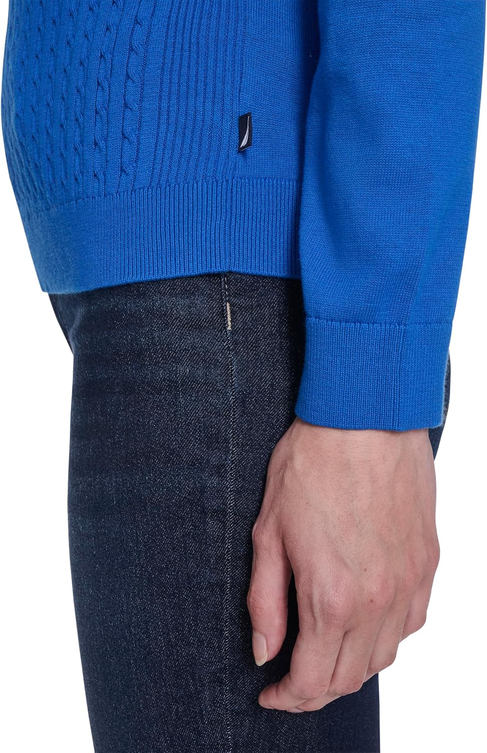 Nautica Womens 1/4 Zip Mockneck Cable Sweater - Image 6